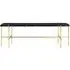 TS Console Table with Shelf - Black Marquina, Marble