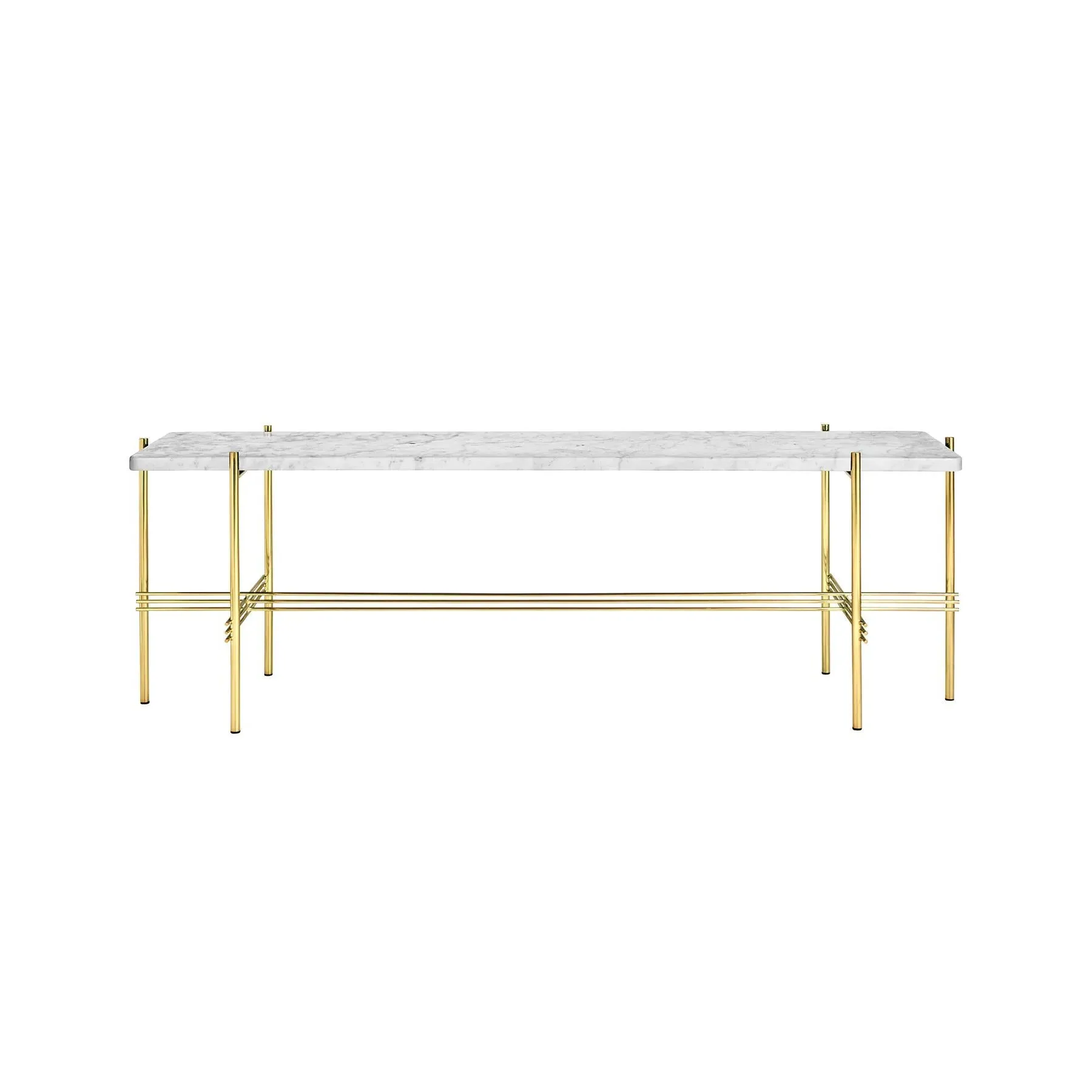TS Console Table with Shelf - Green, Marble