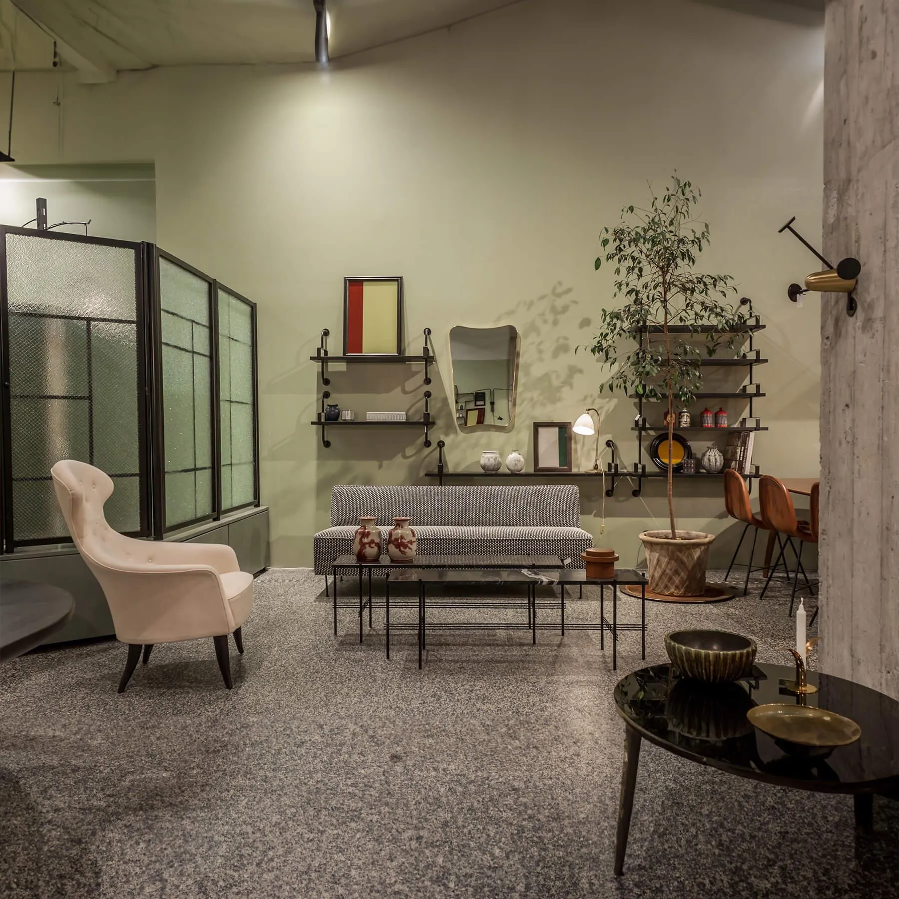 TS Console Table with Shelf - White Carrara, Marble