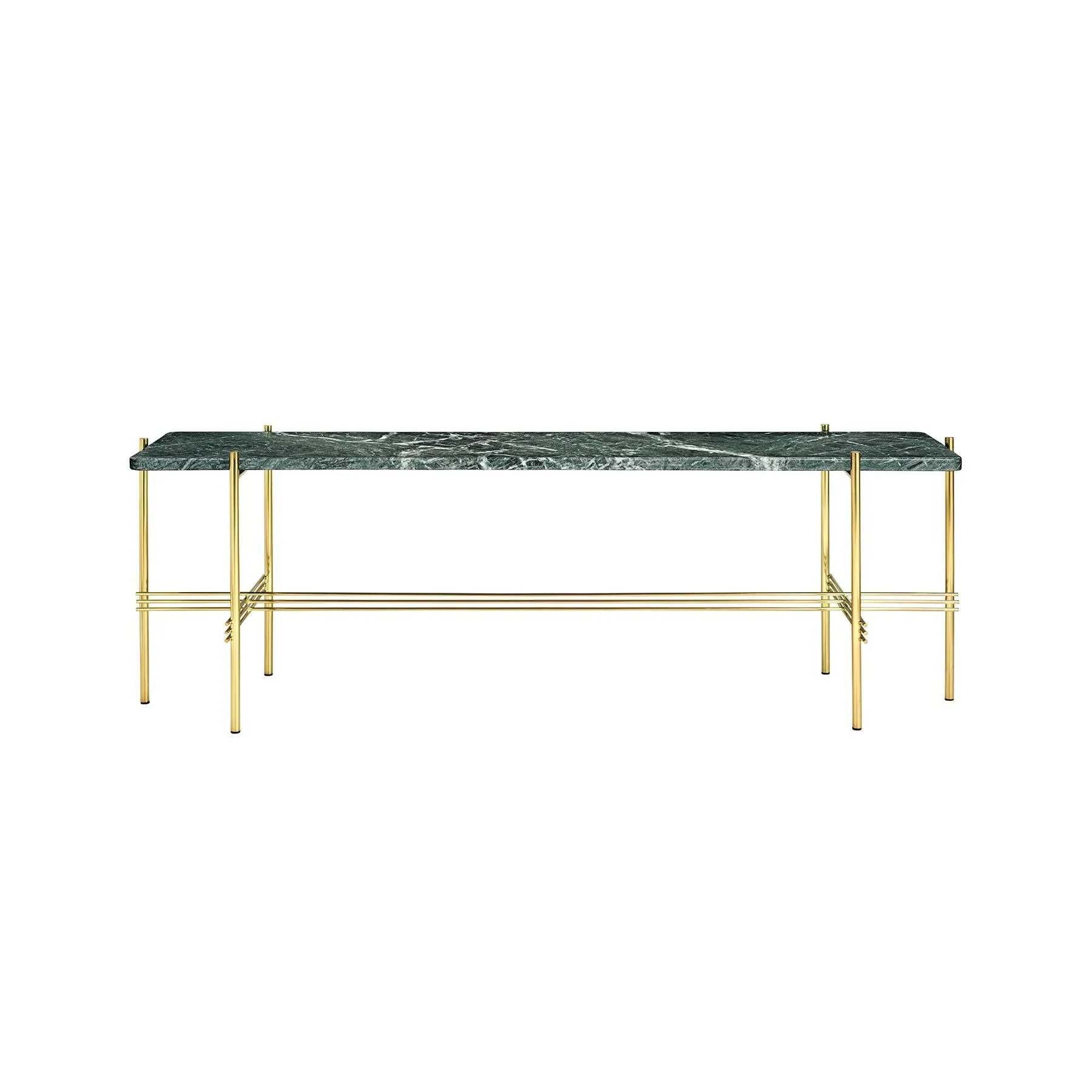 TS Console Table with Shelf - White Carrara, Marble