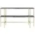 TS Console Table with Shelves - Grey Emperador, Marble