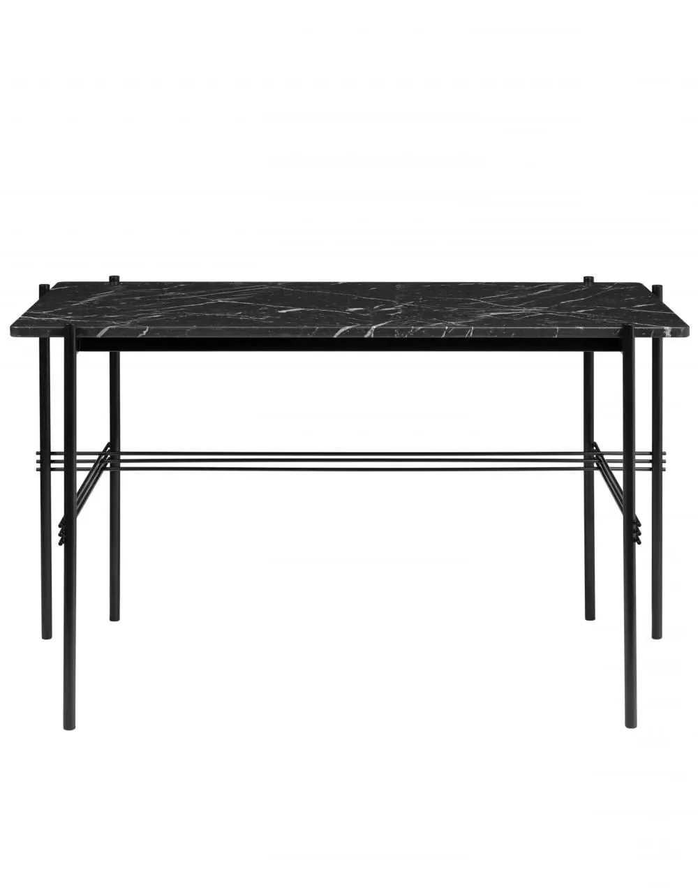 TS Desk with Crossing Details - Black, Marble image