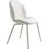 Upholstered Dining Chair - Safire, Brass Base