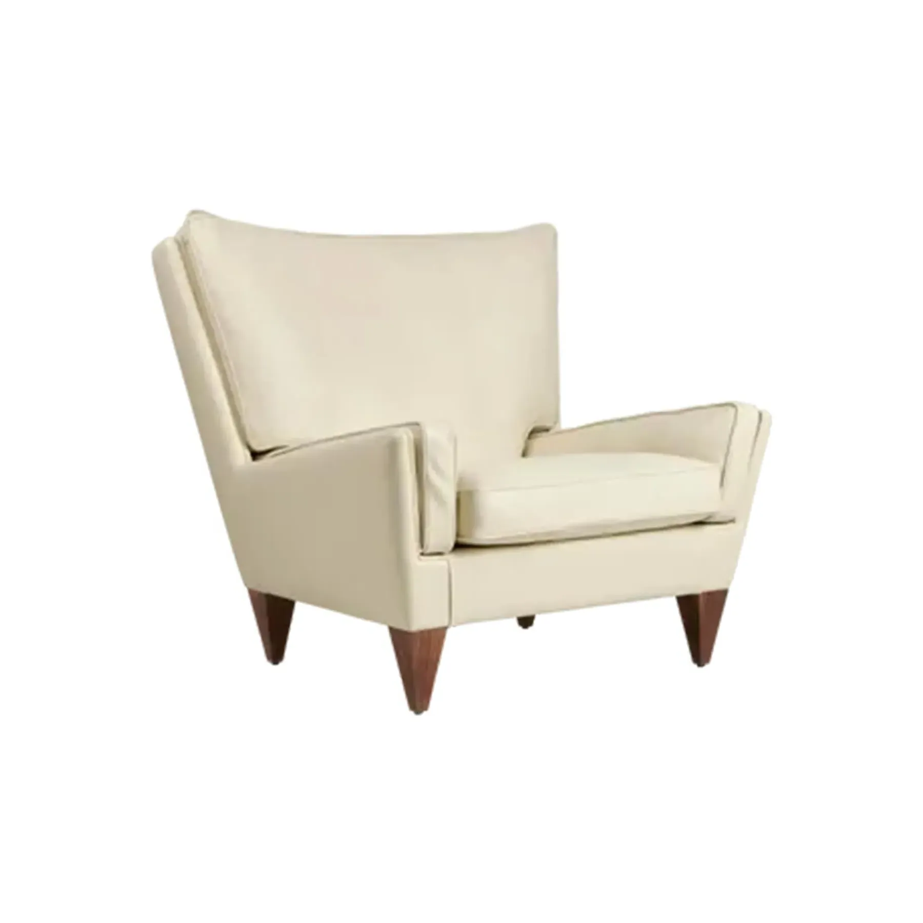V11 Lounge Chair - Cream, Smooth Leather