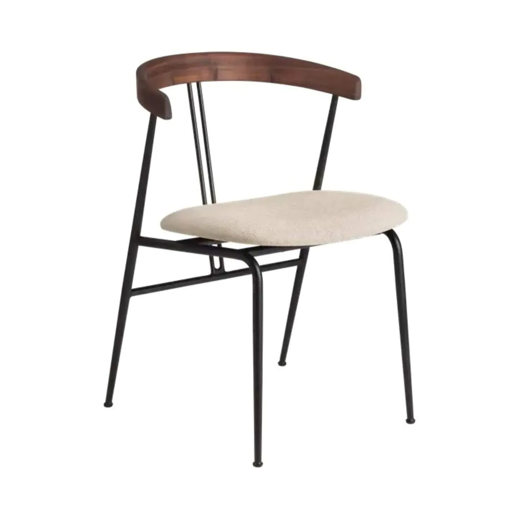 Violin Dining Chair Upholstered Seat - Walnut image