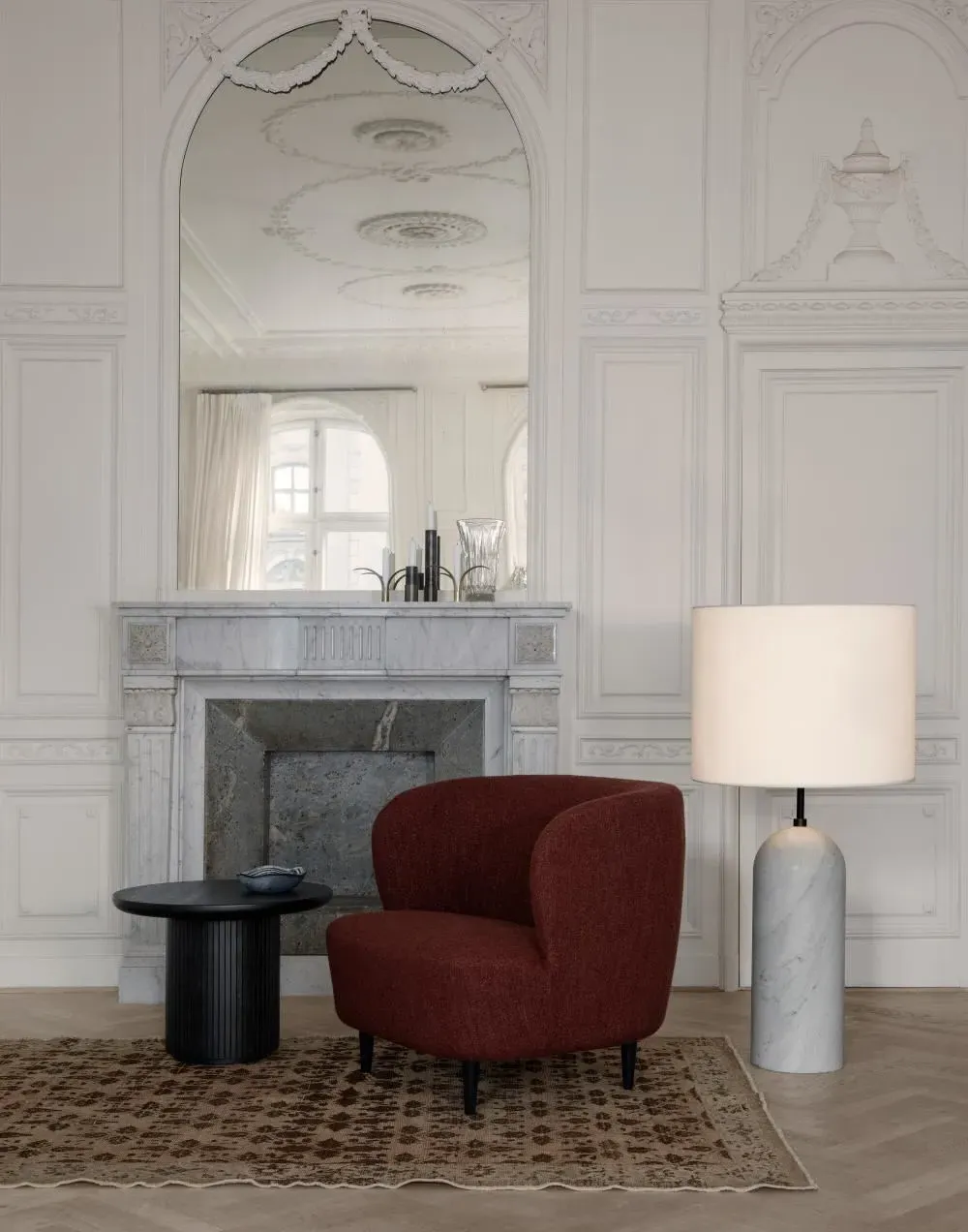 XL Floor Lamp Short Shade - Canvas, Marble