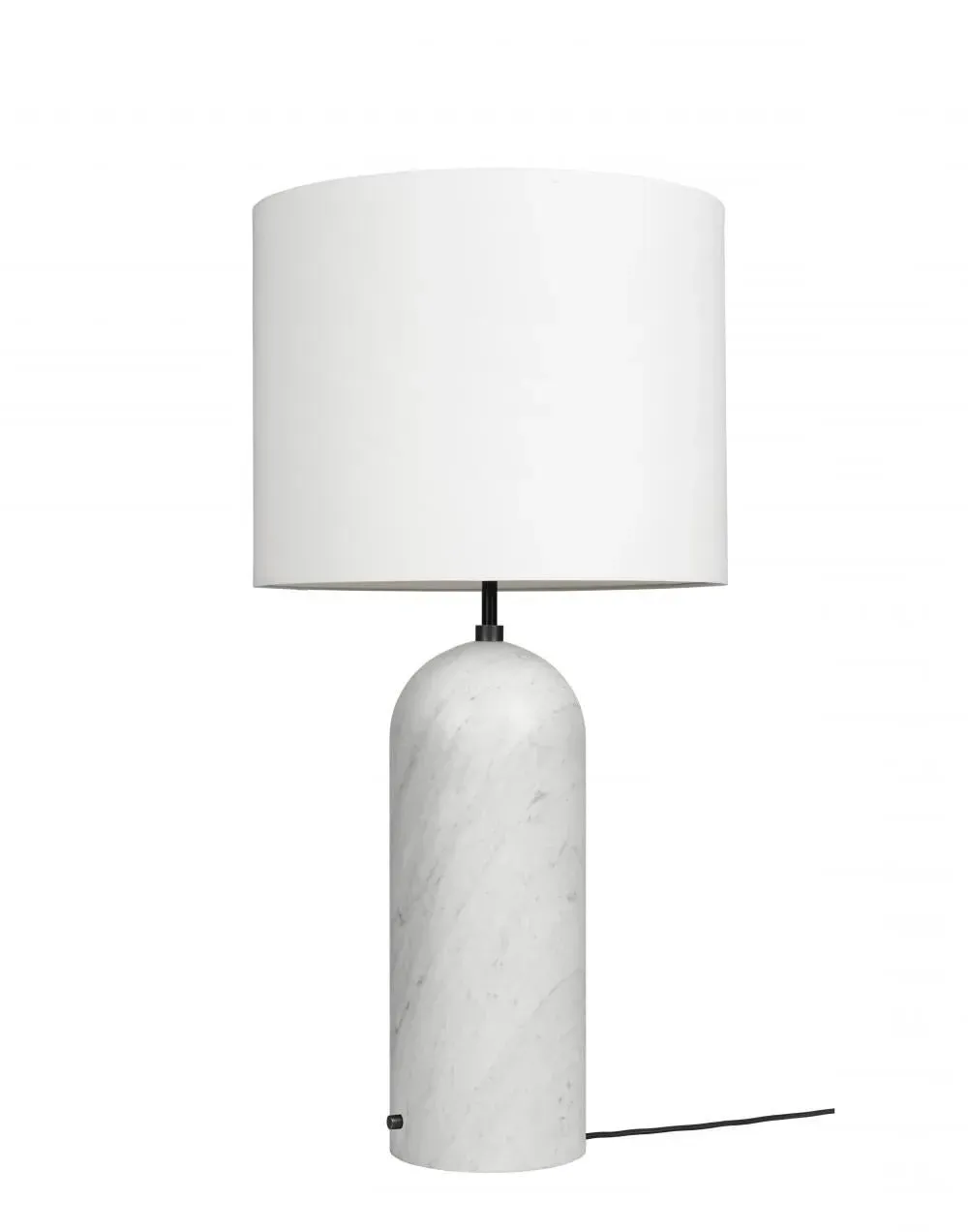 XL Floor Lamp Short Shade - White, Marble image