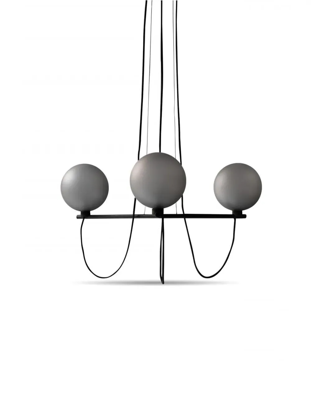 6-Globe Chandelier - Black, Steel