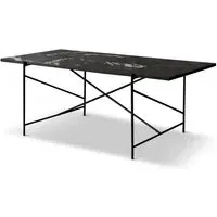 Handvark 185 Rectangular Dining Table - Black, Marble