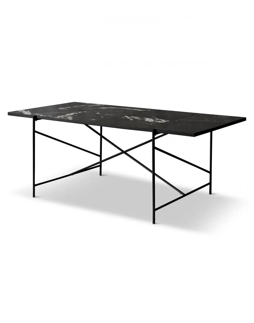 Handvark 185 Rectangular Dining Table - Black, Marble image