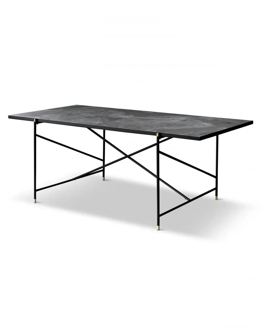 Handvark 185 Rectangular Dining Table - Grey, Marble