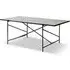 Handvark 185 Rectangular Dining Table - White, Marble