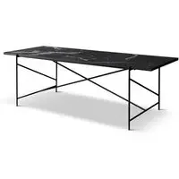 Handvark Rectangular Dining Table 230 - Black, Marble