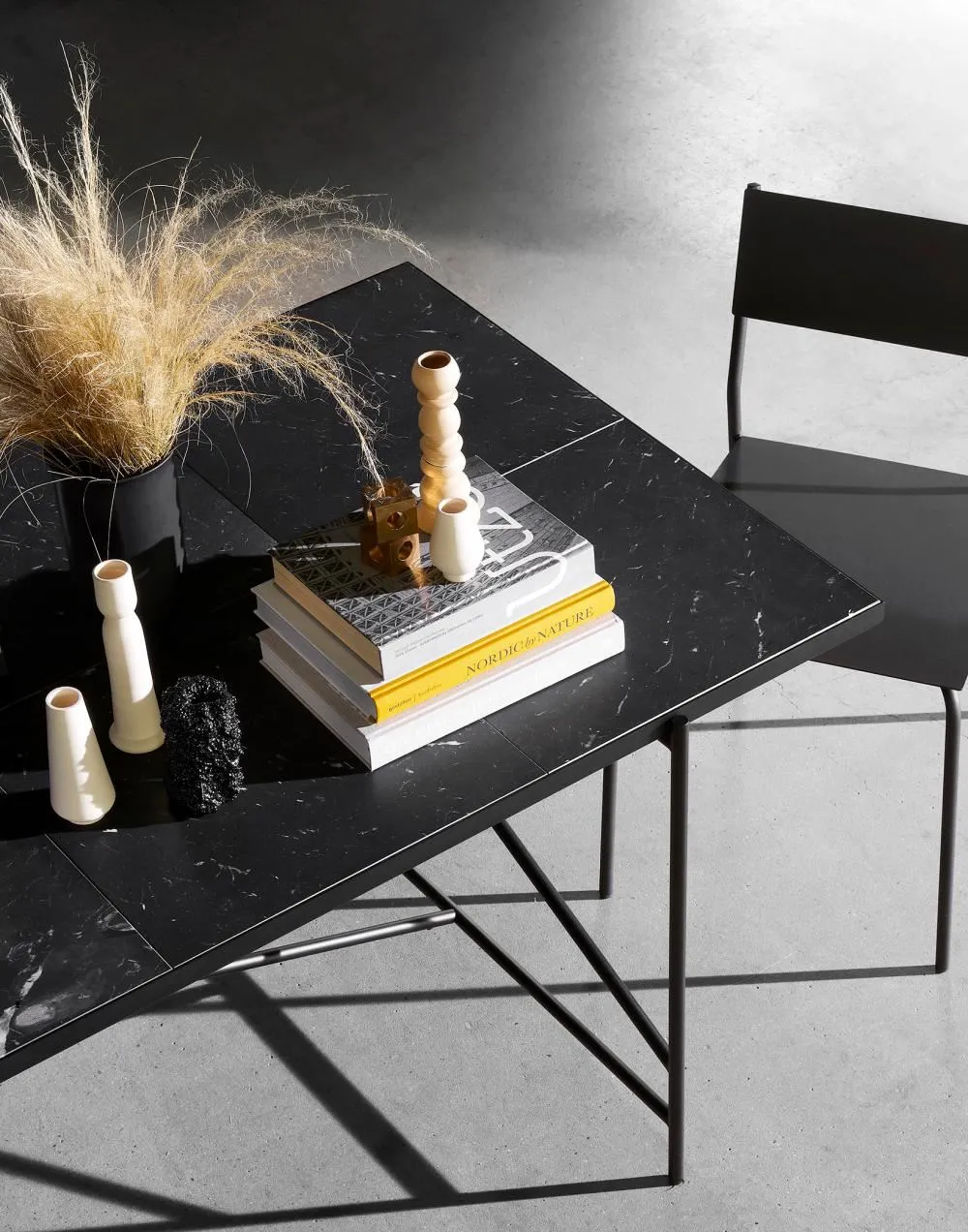 Handvark Rectangular Dining Table 230 - Black, Marble