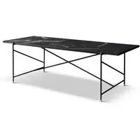 Handvark Rectangular Dining Table 230 - Black, Marble