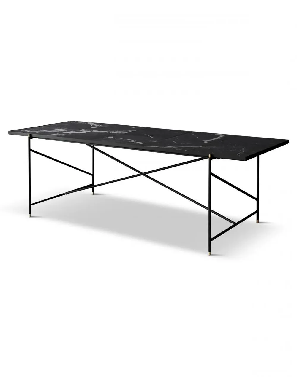 Handvark Rectangular Dining Table 230 - Black, Marble