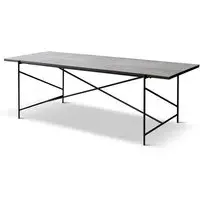 Handvark Rectangular Dining Table 230 - White, Marble