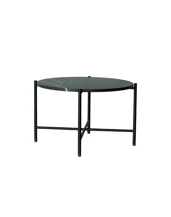 Round Coffee Table - Black, Marble image