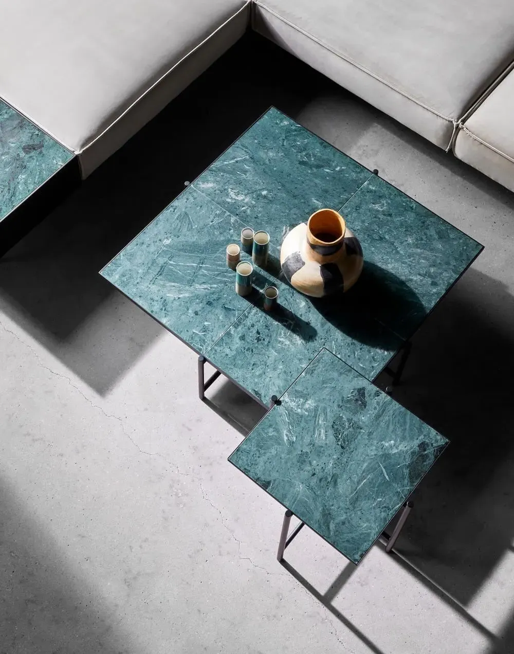 Side Table - White, Marble