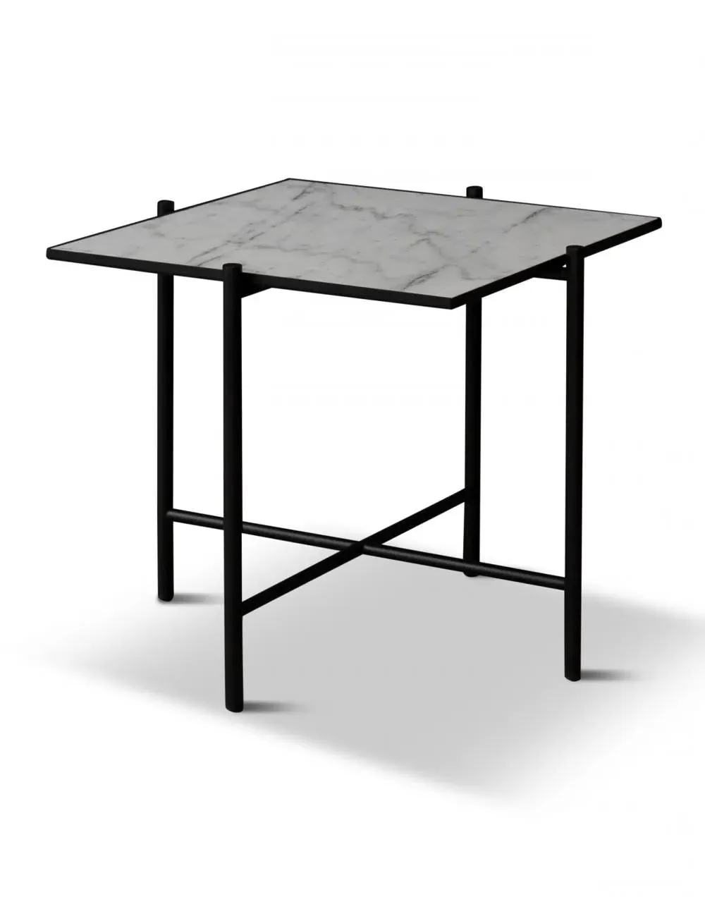 Side Table - White, Marble image