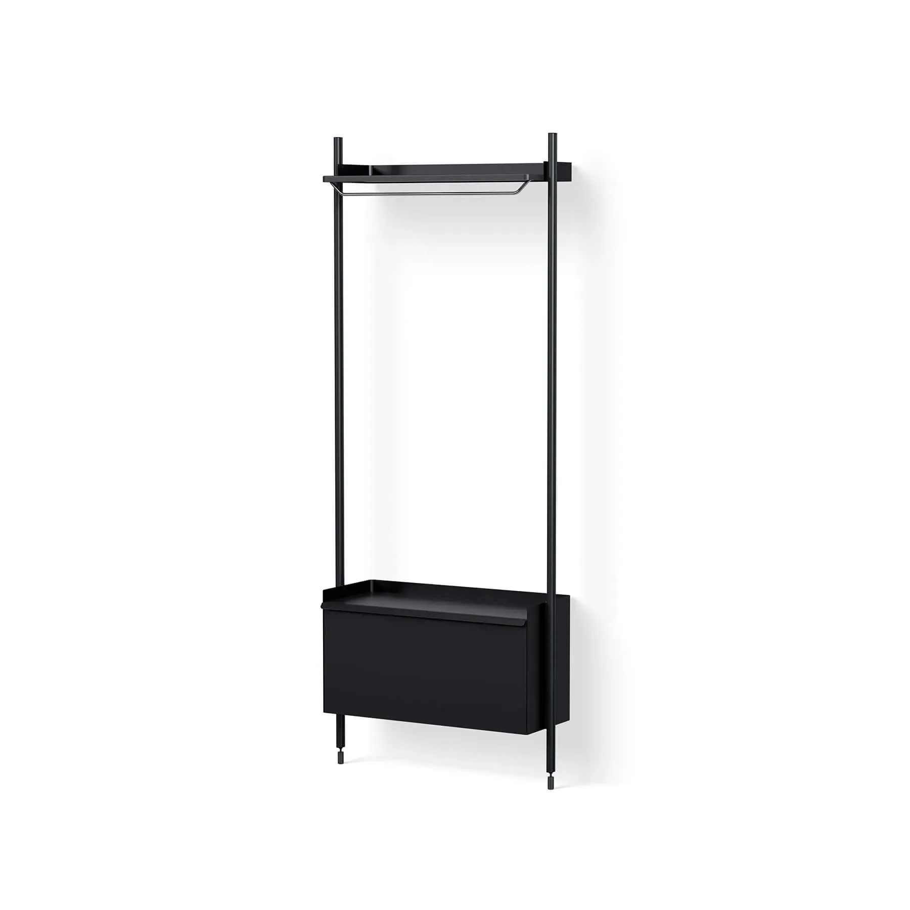 1 Column Storage System - Black, Aluminium