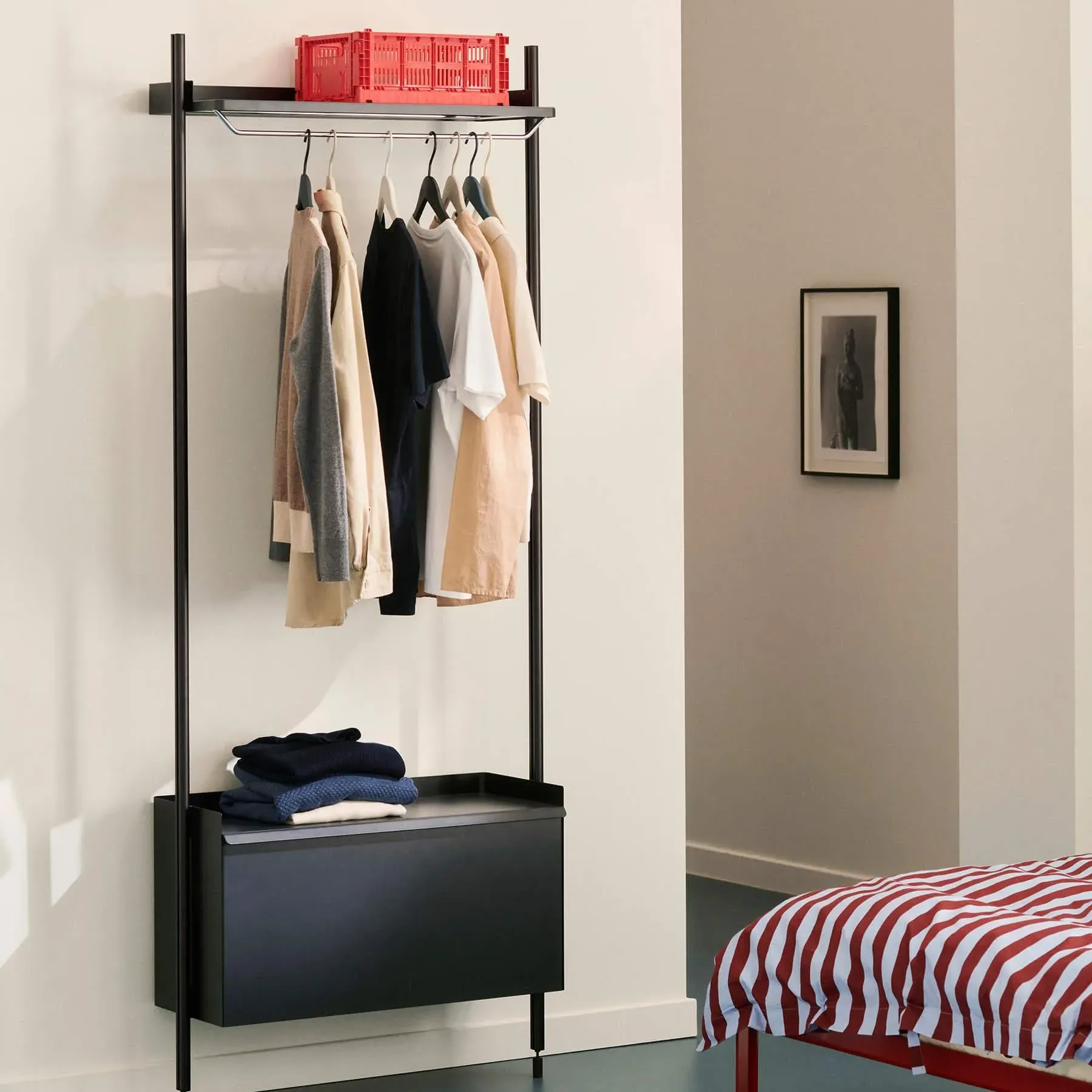 1 Column Storage System - White, Aluminium