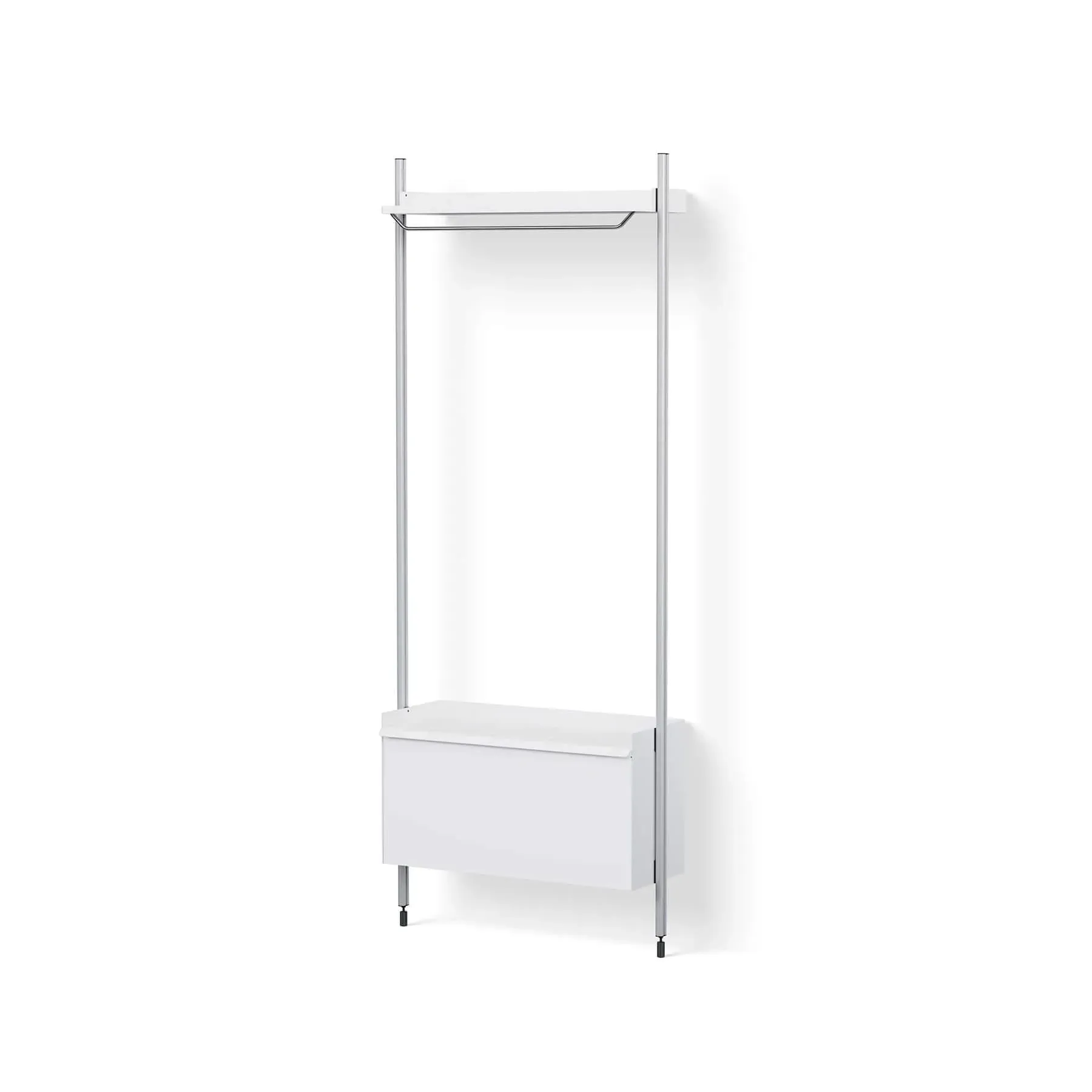1 Column Storage System - White, Aluminium