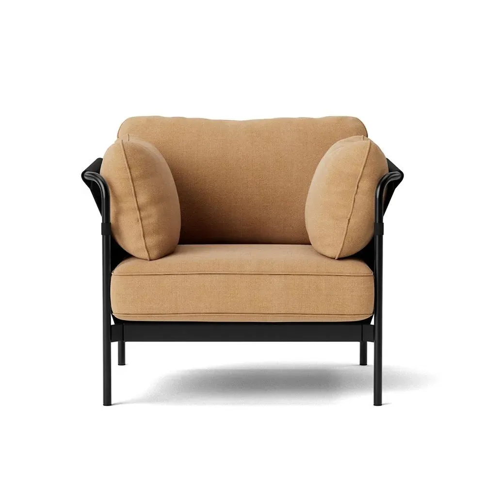 1-Seater Sofa with Flat-Pack - Black, Linen