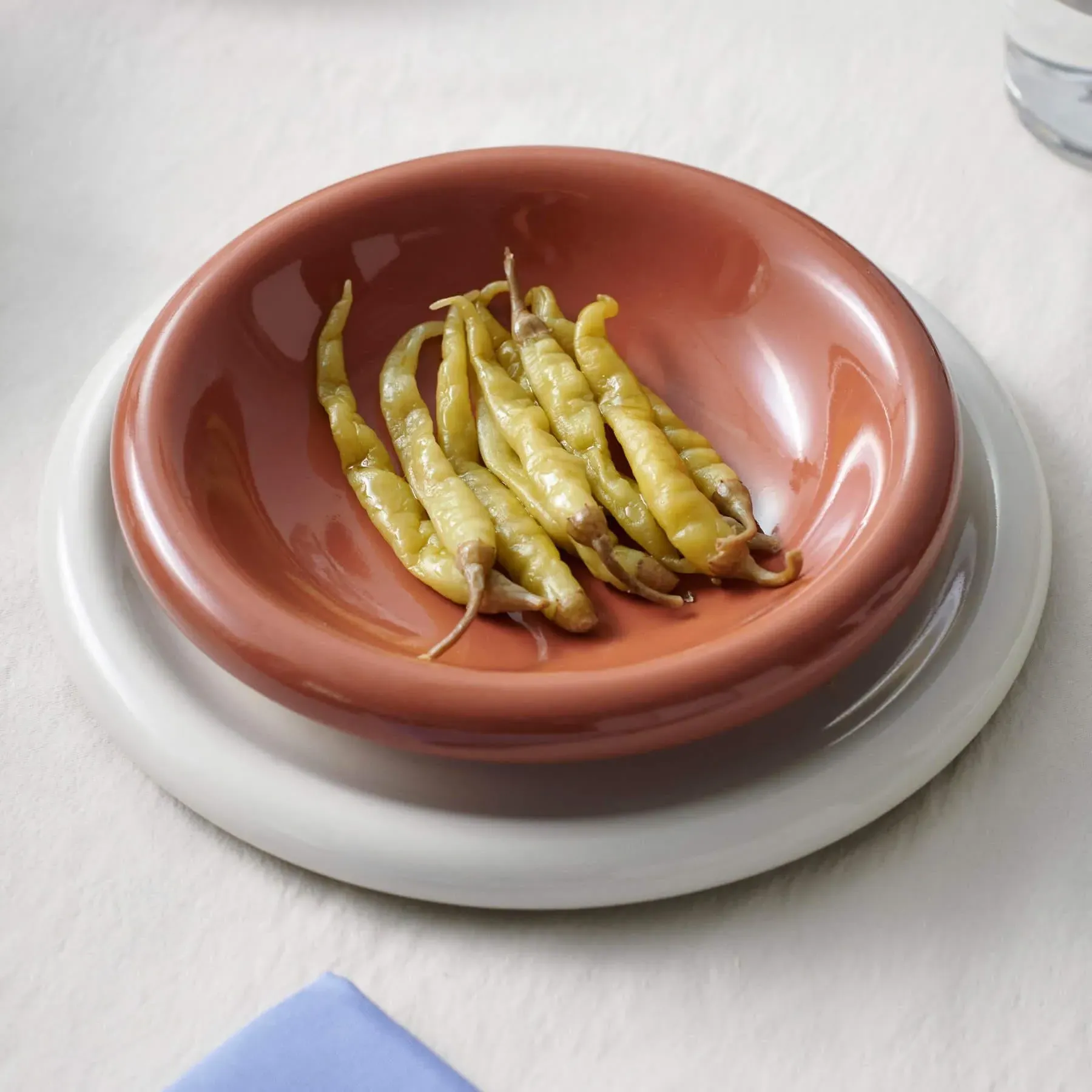 2-Piece Bowl Set - Light Blue, Terracotta