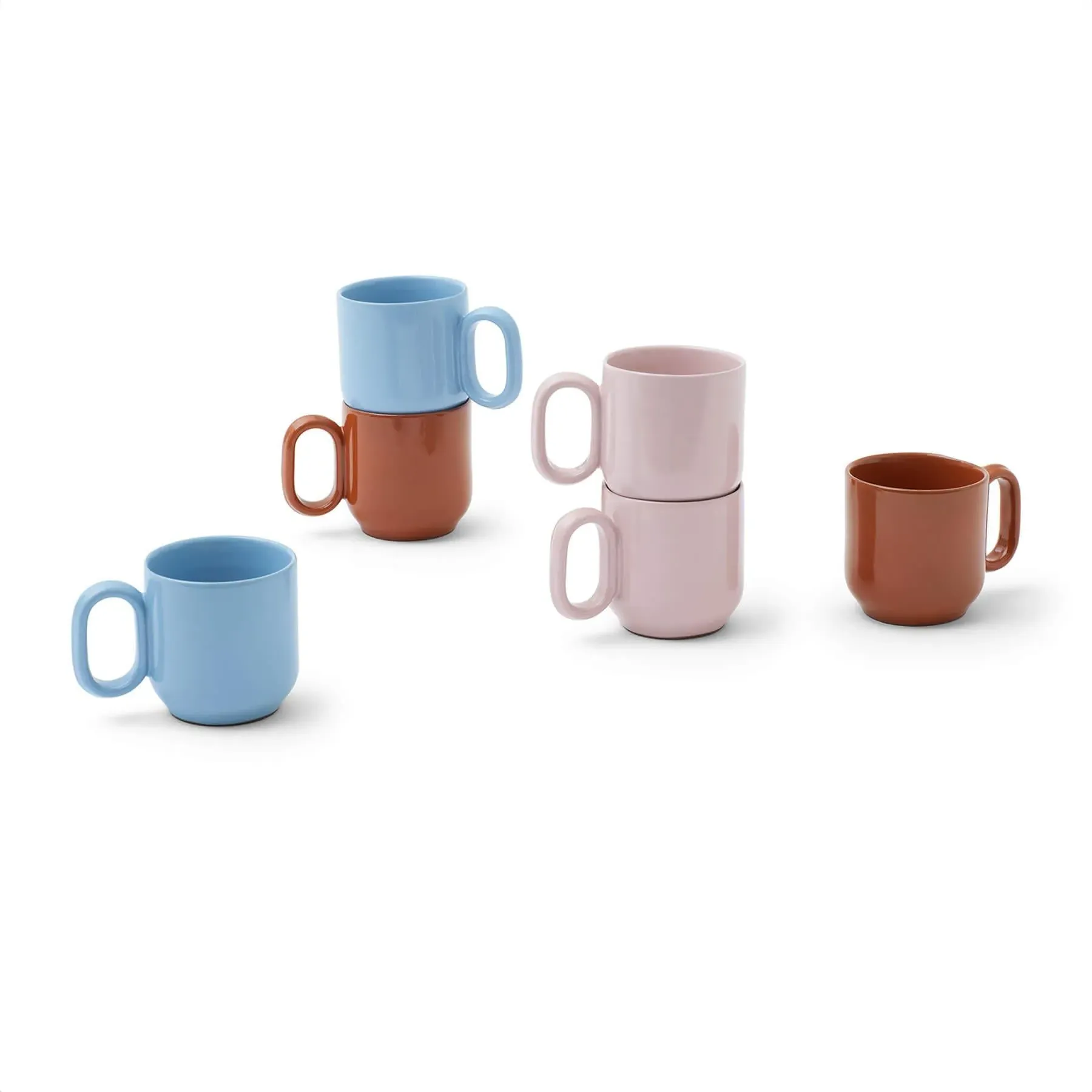 2-Piece Cup Set - Light Blue, Terracotta