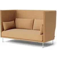 2-Seater High Back Sofa with Piping - Fabric
