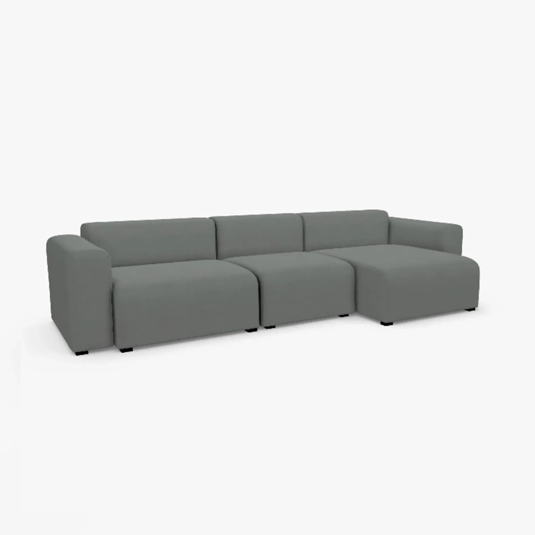 2-Seater Modular Sofa with Low Armrests - Left image