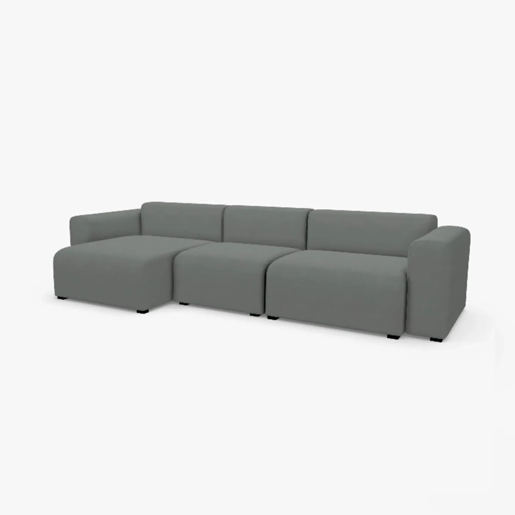2-Seater Modular Sofa with Low Armrests - Right