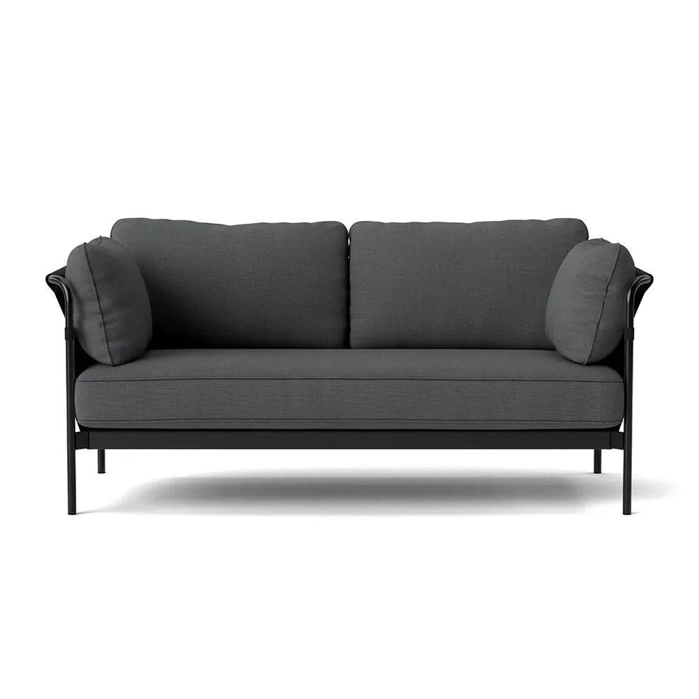 2-Seater Sofa with Flat-Pack - Black, Linen