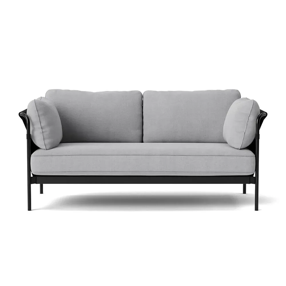 2-Seater Sofa with Flat-Pack - Black, Linen