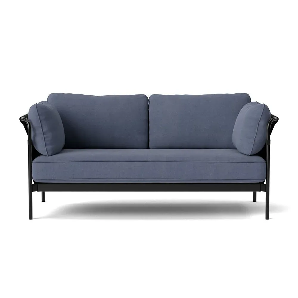 2-Seater Sofa with Flat-Pack - Black, Linen