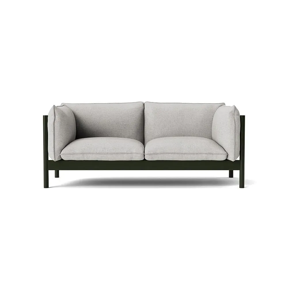 2-Seater Sofa with FSC Frame - Green, Beech