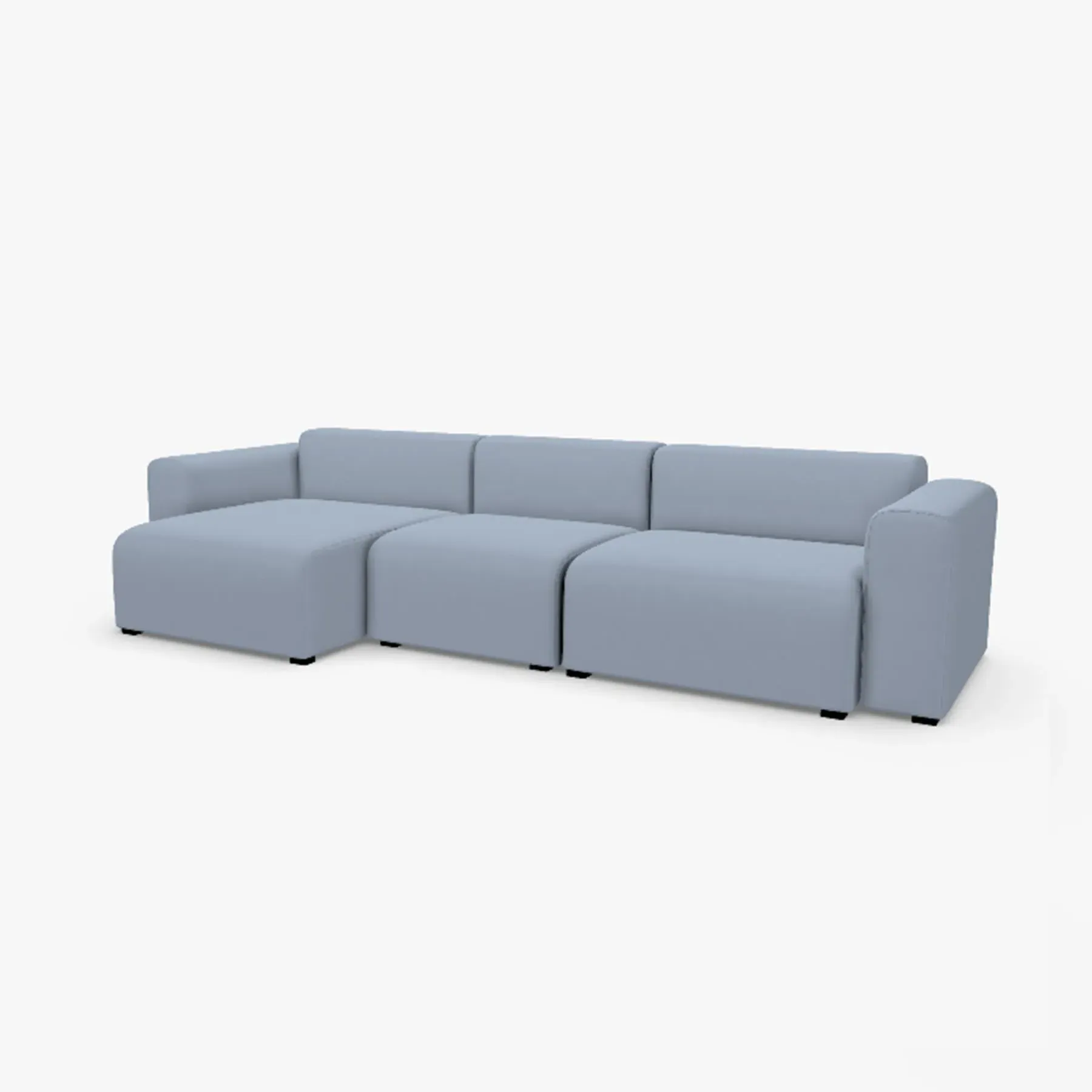 2-Seater Sofa with Low Armrest - Right, Fabric