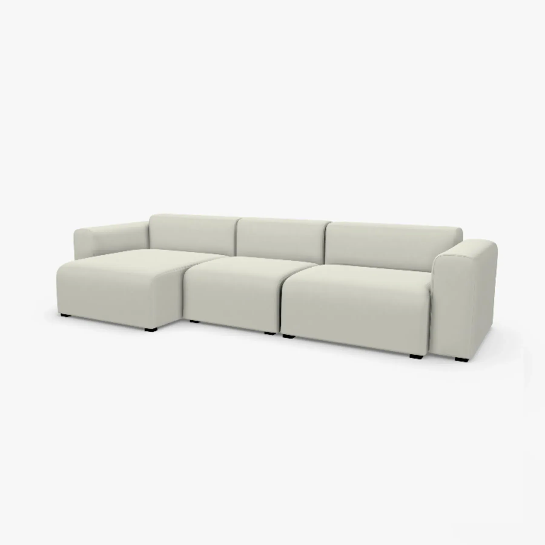 2-Seater Sofa with Low Armrest - Right, Fabric image