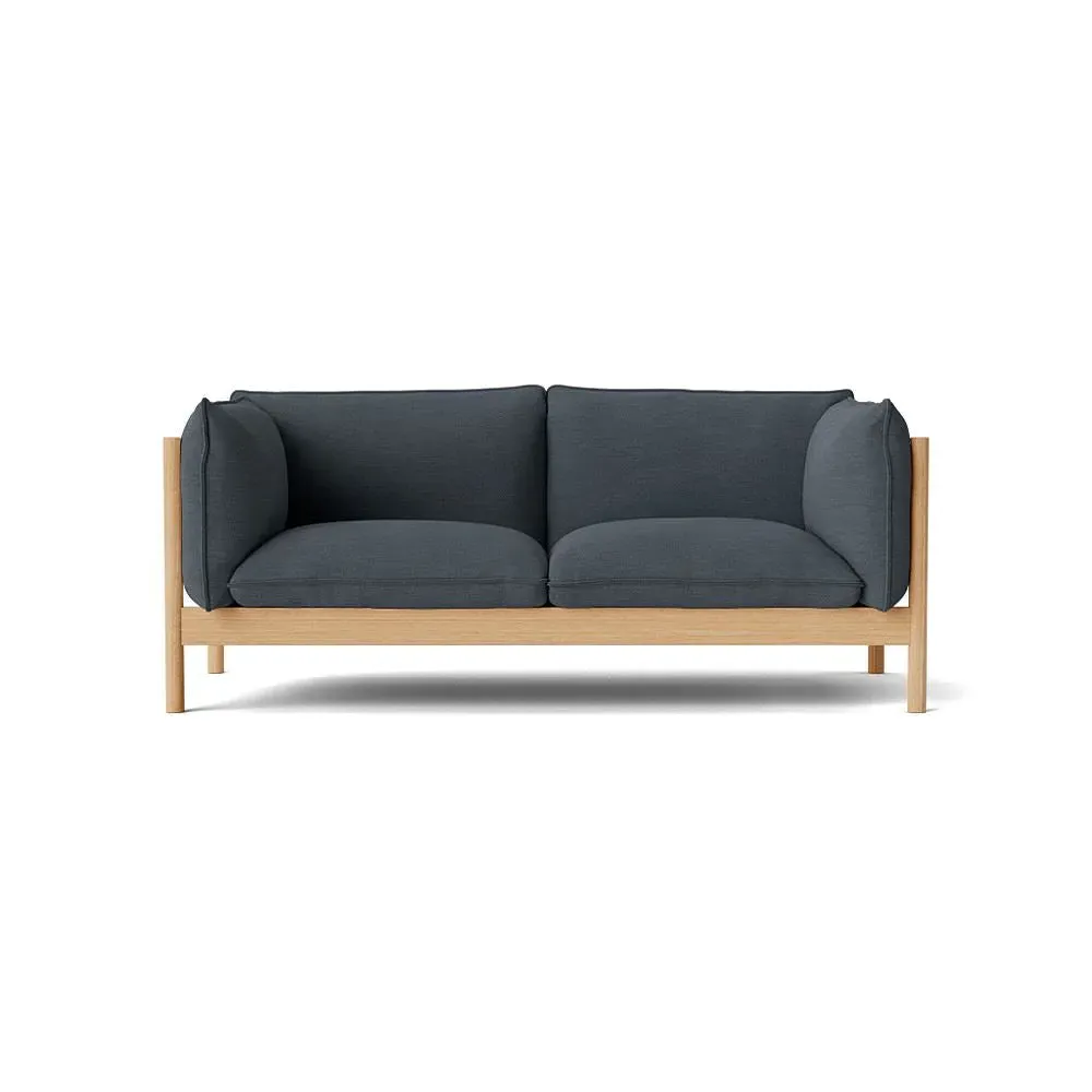 2-Seater Sofa with Oak Frame - Mode, Fabric