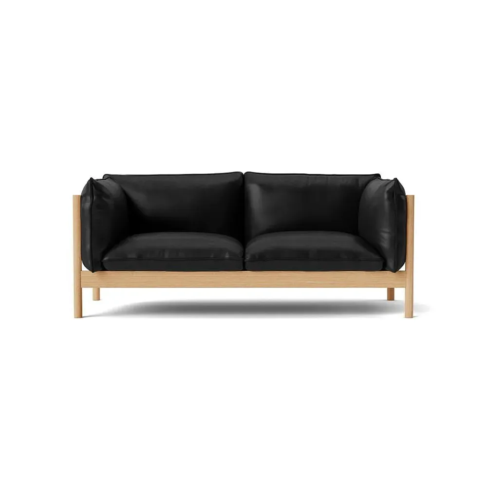 2-Seater Sofa with Oak Frame - Sierra, Fabric