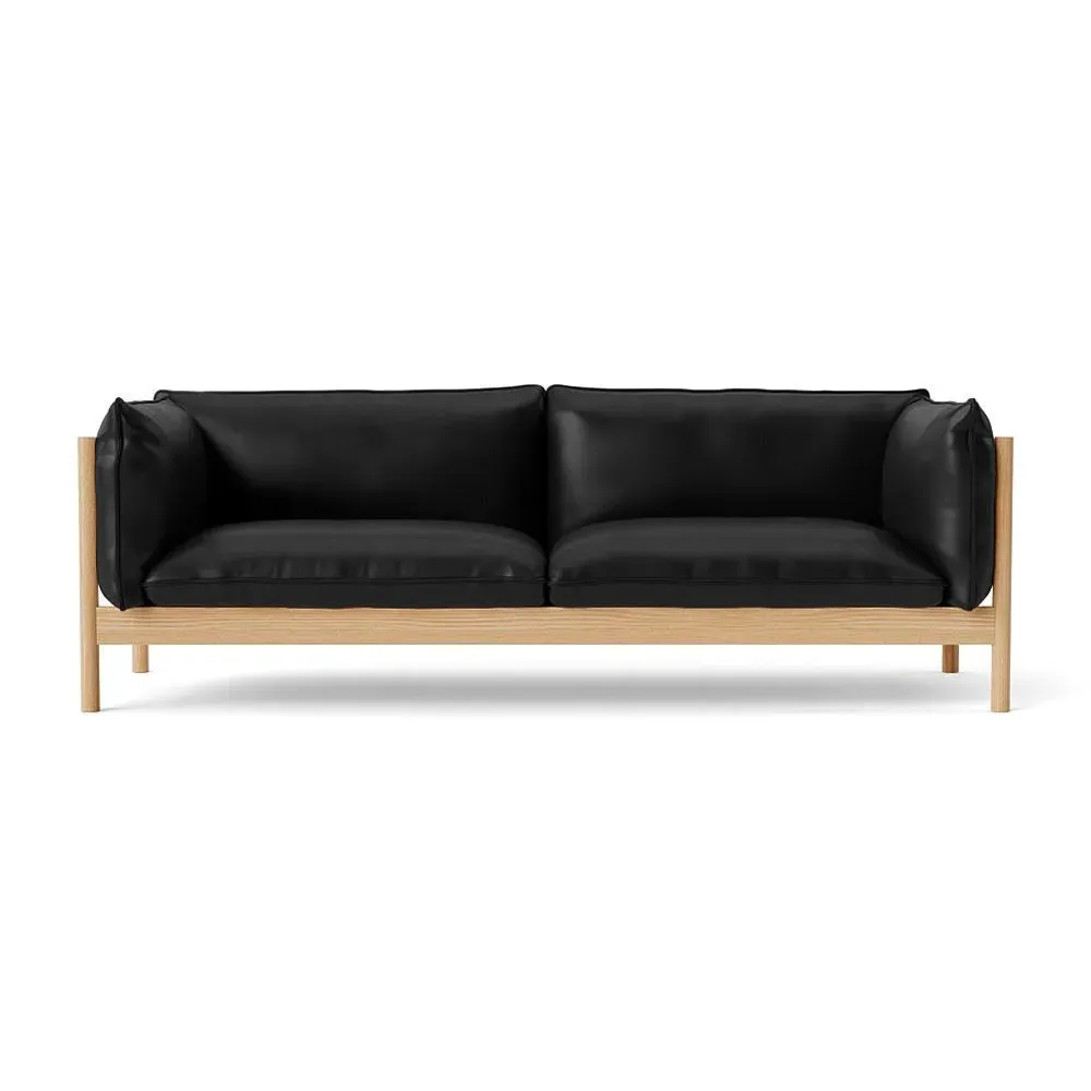 3-Seater Sofa with Oak Frame - Sierra, Fabric