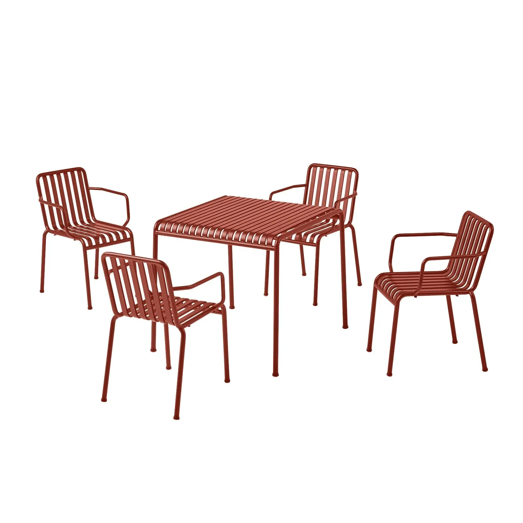 5-Piece Dining Set - Iron Red, Steel