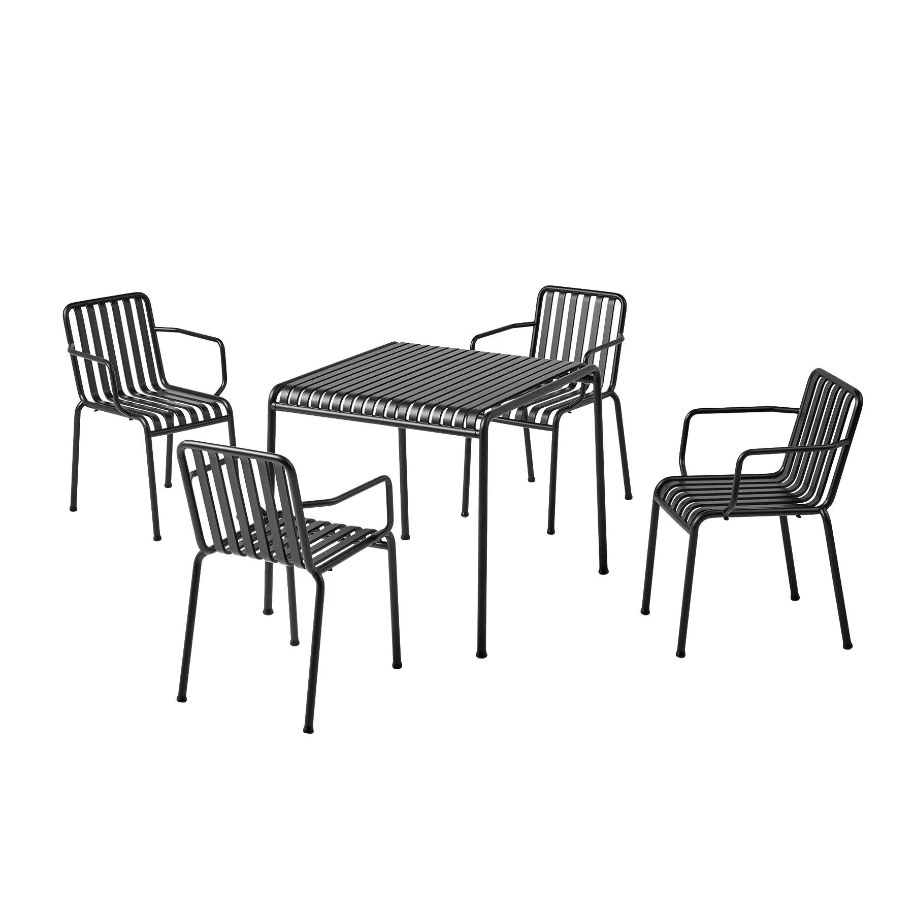 5-Piece Dining Set with Armchairs - Anthracite image