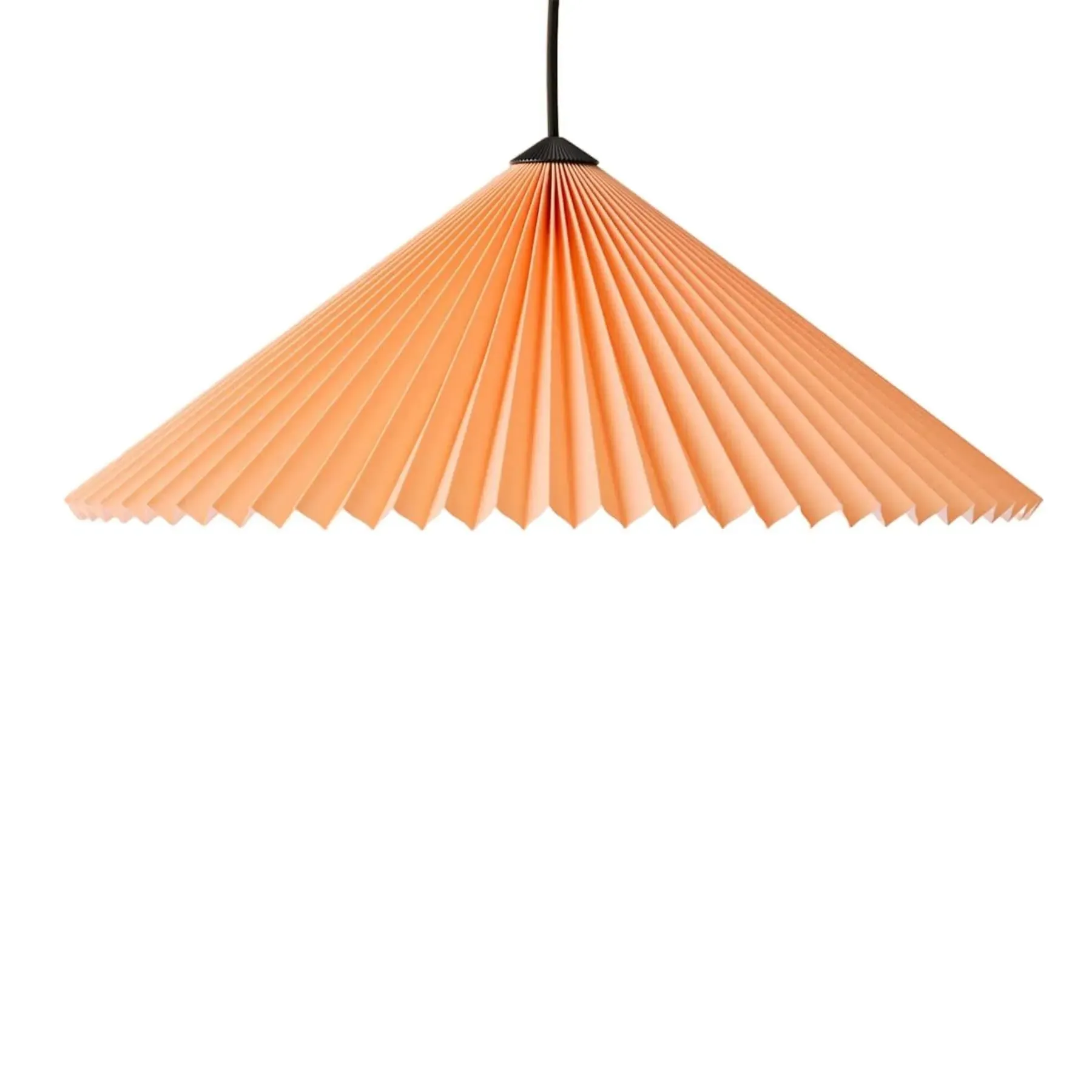 50cm Pendant Light with Curved Design - Peach