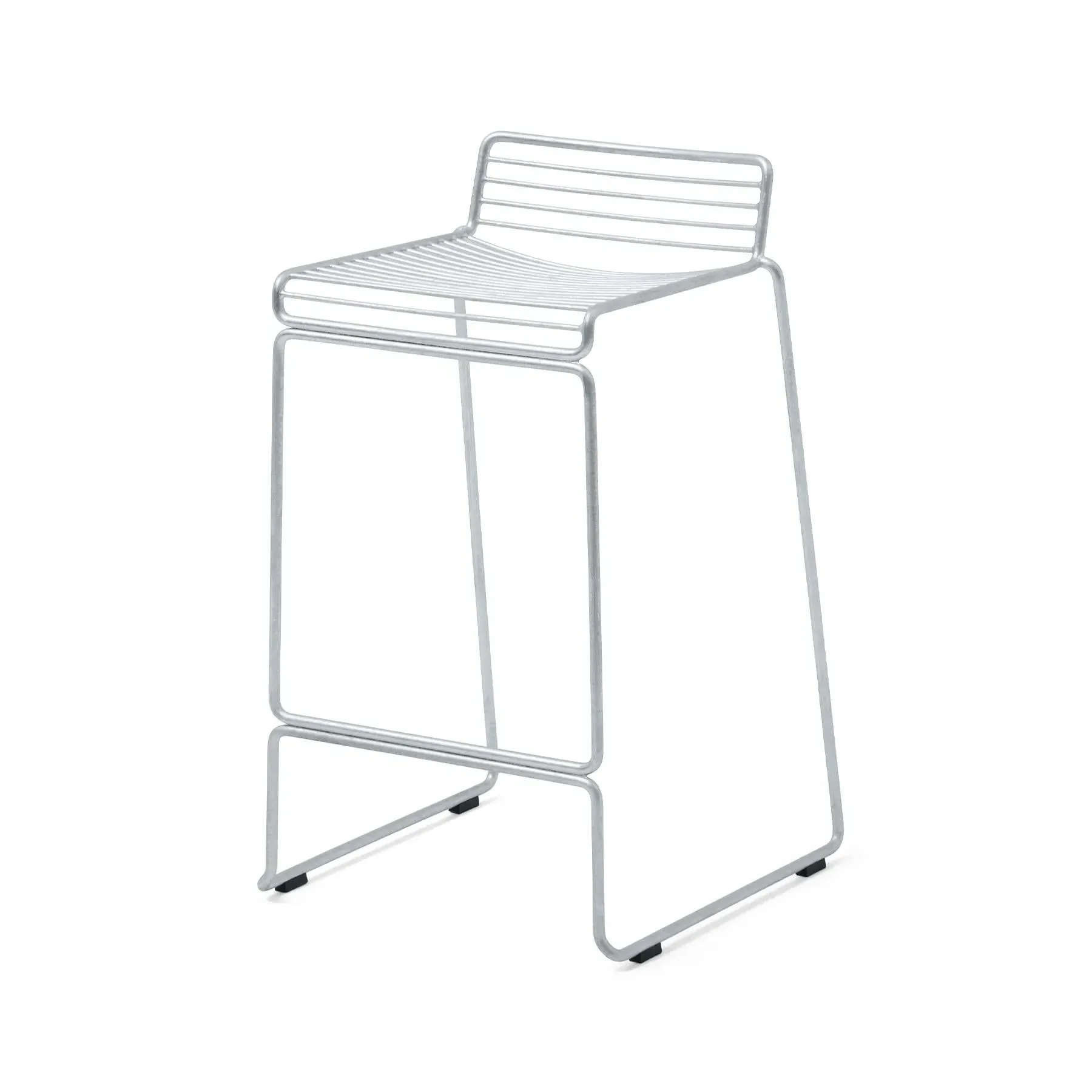 65cm Bar Stool with Sledge Base - Galvanised Steel