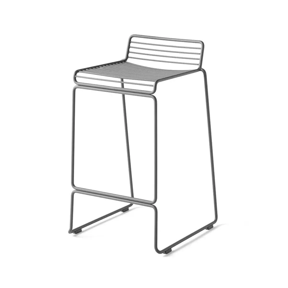 65cm Bar Stool with Sledge Base - Green, Steel