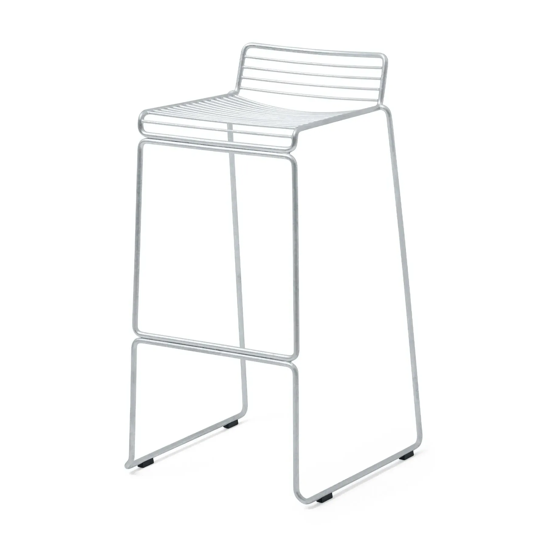 65cm Bar Stool with Sledge Base - Grey Steel