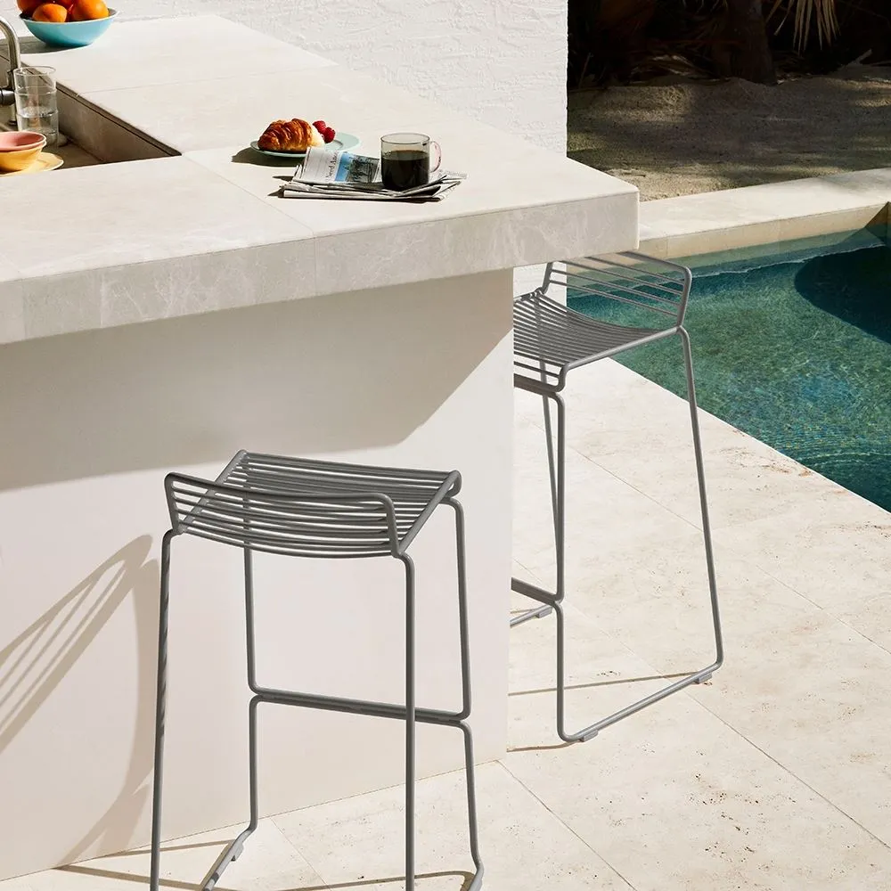 65cm Wire Bar Stool - Rust, Steel