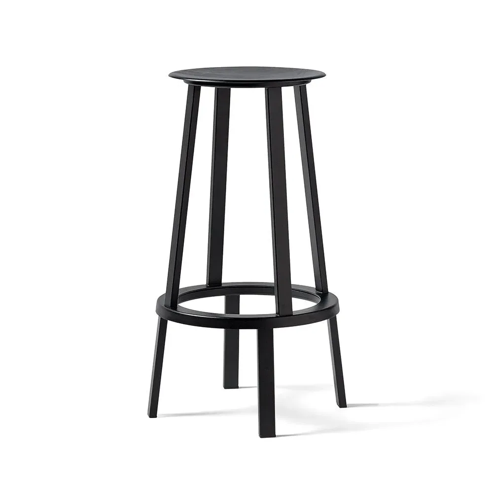 76cm Swivel Bar Stool - Black, Steel